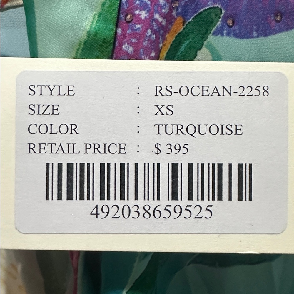 Rococo Sand Blue and Pink Floral Mini Dress - Picture 13 of 16